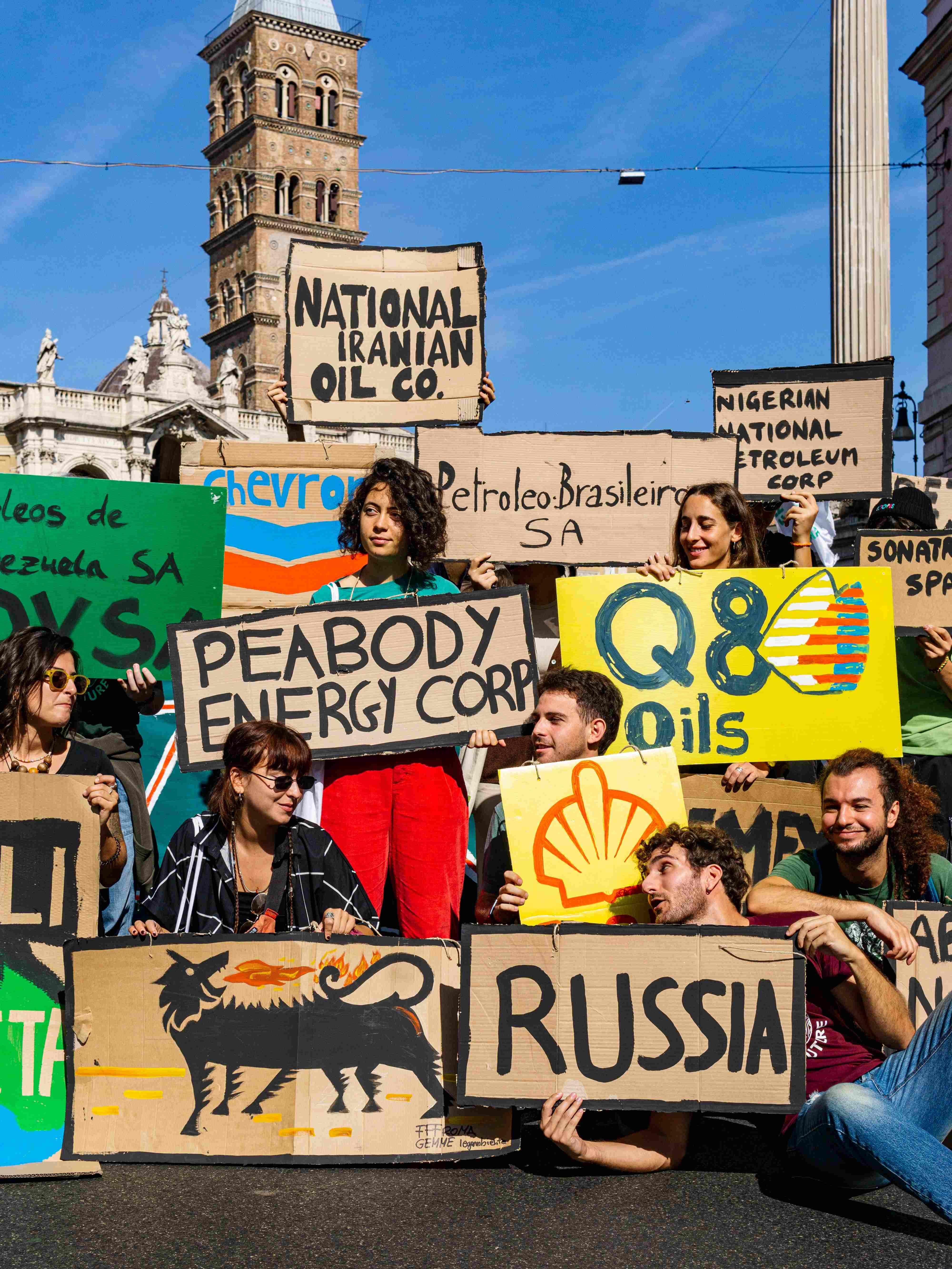 Protest against fossile fules in Rome