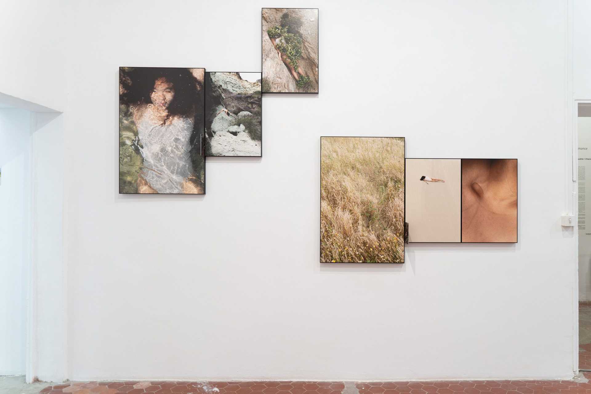 A room in Arles with the installation by the Institute Contemporary - many pictures at a wall